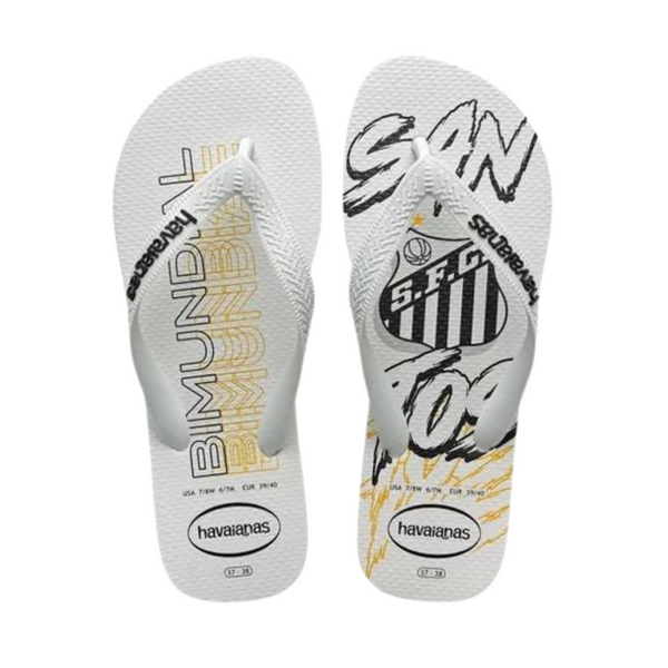 Chinelo Havaianas Santos F.C Bimundial - Branco